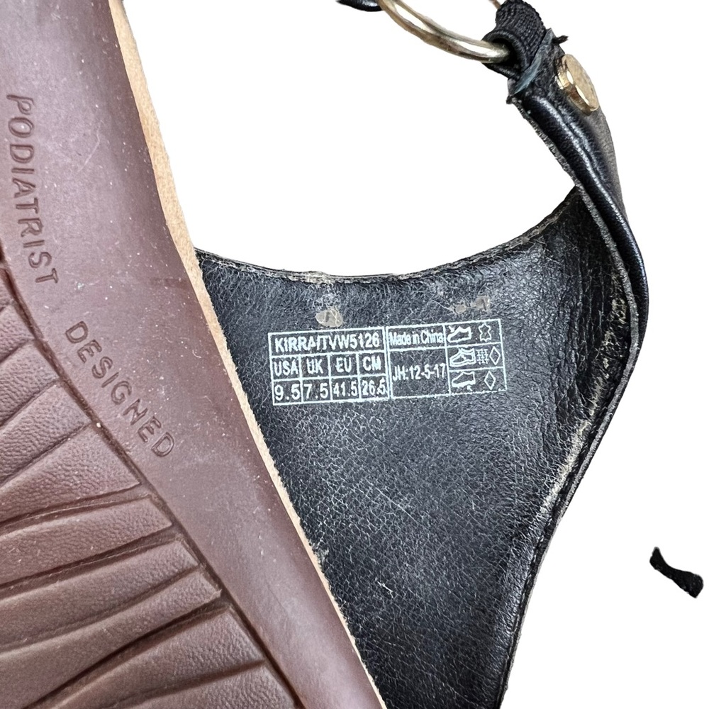 Vionic black leather T strap‎ women’s sandals SZ 9.5 - Picture 6 of 6